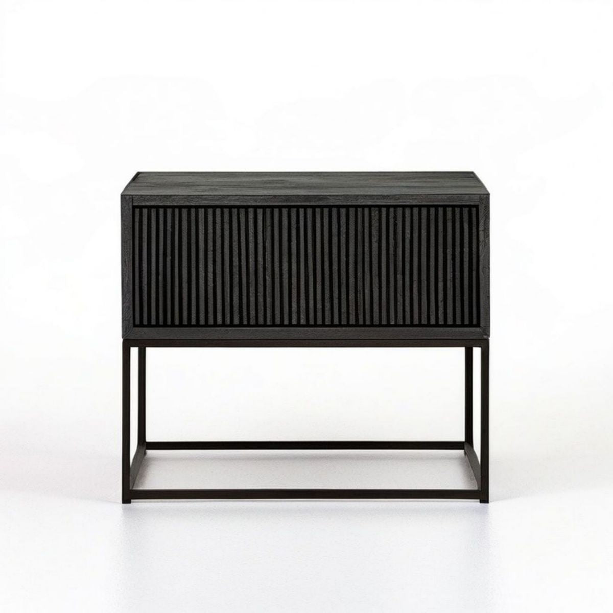 Nachttisch mit Schublade, 60 x 40 x 60 cm, Schwarz